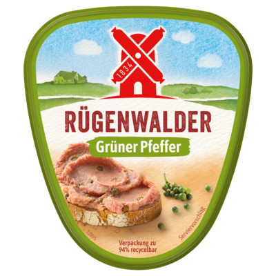 4000405003732 ruegenwalder teewurst mit gruenem pfeffer becher 125g front ab 20241202
