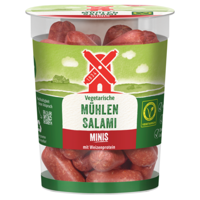 4000405002797 vegetarische Mühlen salami MINIS 165g Front
