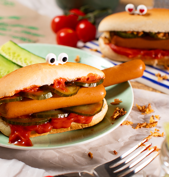 Rezept  Hungriger Hot  Dog mit Abenteuer Würstchen